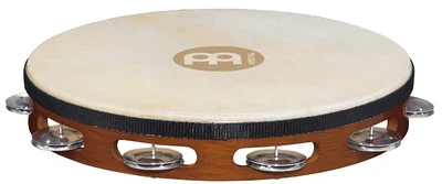 Тамбурін MEINL Traditional Goat-Skin Wood Tambourine Aluminium Jingles African Brown TAH1A-AB