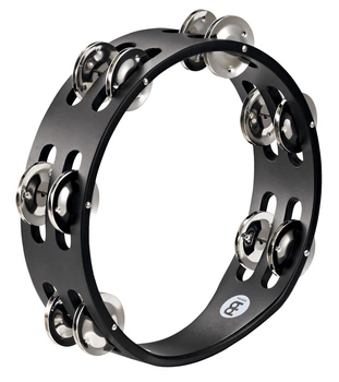 Тамбурін MEINL Compact Wood Tambourine Steel Jingles Black CTA2S-BK