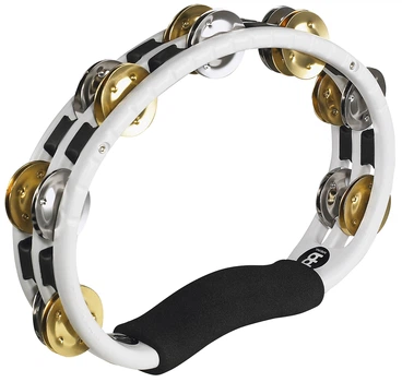 Тамбурін MEINL Hand Held Recording-Combo ABS Tambourine Dual-Alloy Jingles White TMT1M-WH