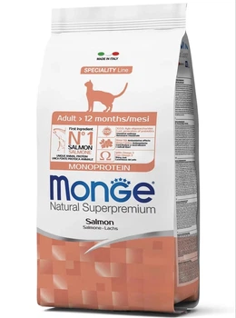 Сухой корм MONGE CAT Adult з лососем - 0,4 кг