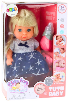 Пупс Lean Toys з функцією пісяння Blue 33 см (5905991009412)