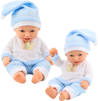 Пупс Lean Toys в піжамі з шапочкою Blue 30 см (5905991055778)