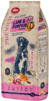 Сухой корм для собак Alice (Premium Balance Lamb & Pumpkin) баранина и тыква 17 кг