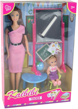 Zestaw lalek Lean Toys Nauczycielka 31 cm + Uczennicą 11.5 cm + Akcesoria (5905515355605)