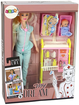 Набір ляльок Lean Toys Лікар 30 см + Немовля 5 см + аксесуари (5905679072578)