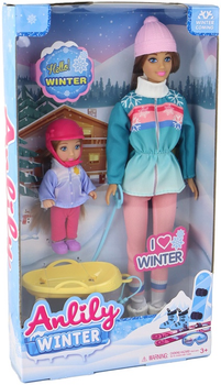 Набір ляльок Lean Toys Анлілі Мама 31 см + Донька 11 см + аксесуари (5905679077412)
