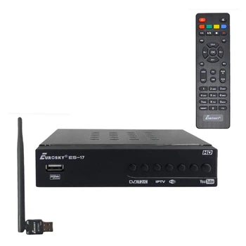 Цифровий тюнер DVB-T2 Wi-Fi USB ресивер для телевізора з пультом і функцією запису Eurosky E1S7