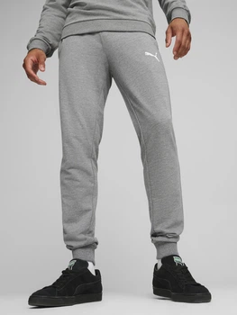 Спортивні штани для футболу чоловічі Puma Teamgoal Casuals 65859833 S Medium Gray Heather-White (4099685667086)