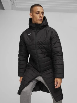 Куртка демісезонна з капюшоном для футболу чоловіча Puma Teamfinal Training 65873903 XL Black-Silver (4099685781409)