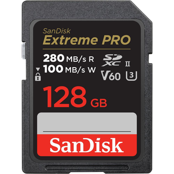 Карта памяти SanDisk 128 GB SDXC Class 10 UHS-II U3 V60 Extreme Pro (SDSDXEP-128G-GN4IN)