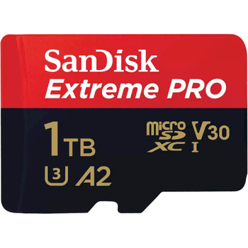 Карта памяти SanDisk 1 TB microSDXC UHS-I U3 Extreme Pro + SD Adapter SDSQXCD-1T00-GN6MA