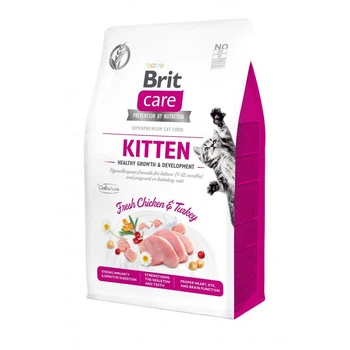 Сухой корм Brit Care Cat GF Kitten Growth & Development с курицей и индейкой для котят 0,4 кг (171279)