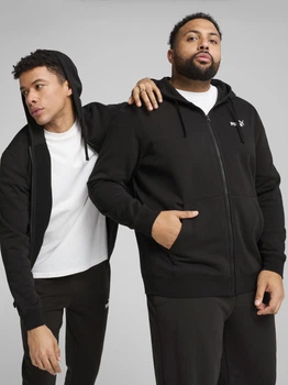Толстовка на флисе, на молнии мужская Puma Essentials Foundation 68258601 M Black (4067983661693)