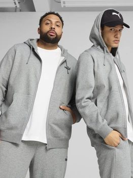 Толстовка на флисе, на молнии мужская Puma Essentials Foundation 68258603 M Medium Gray Heather (4067983648243)