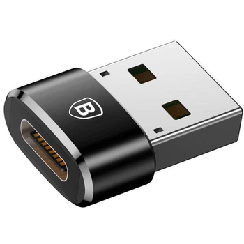 Переходник Baseus USB Male To Type-C Female Adapter Converter 3A (Черный) (14058)