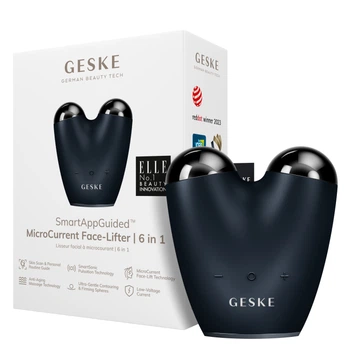 Микротоковый подтягиватель лица GESKE MicroCurrent Face-Lifter 6в1 черный