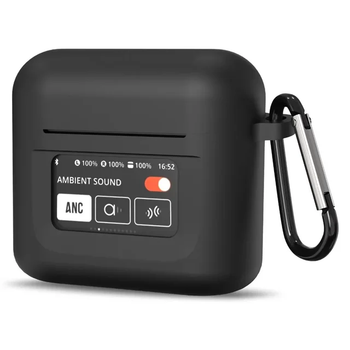 Чохол для JBL Tour Pro 3 | Silicone Candy Friendly з карабіном (black)