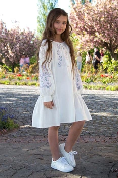 Сукня-вишиванка Mevis 5535 01 122 см молочний