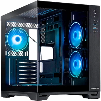 Корпус CHIEFTEC VISIO Tempered Glass Black (GM-30B-TG-OP)
