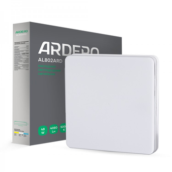 Накладний світлодіодний світильник Ardero AL802ARD 48W 5000К 4080Лм 300х300х40 мм квадратний