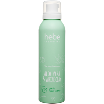Мус для душу Hebe Cosmetics Shower Mousse Aloe Vera&White Clay