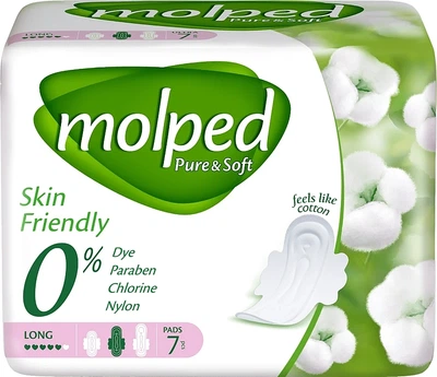 Гигиенические прокладки Pure & Soft Long, 5 капель, 7 шт. - Molped 7шт (1267867-277522)