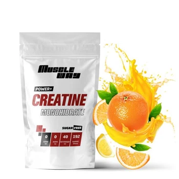 Креатин моногидрат MuscleWay POWER+ 99,9% Sugar Free на 60 порций 300 г Апельсин (21-125-cre-mw-rs300.ap)