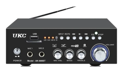 Усилитель звука для колонок стереоусилитель с Bluetooth AMP 688 BT