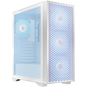 Корпус для компьютера LogicConcept DART PRO ARGB MIDI MESH fans 4x120mm без БП ATX White (AT-DART-PRO-ARGB-20)