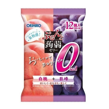 ORIHIRO Purunto Konjac Jelly безкалорійне конняку-желе (білий персик, виноград), 216 г