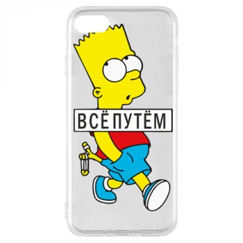 Чохол для iPhone 7 Все путем Барт симпсон Прозорий