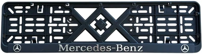 Рамка номерного знака пластик с объемными буквами Inauto Mercedes-Benz 52х13.5х2 см 2 шт (24-011)