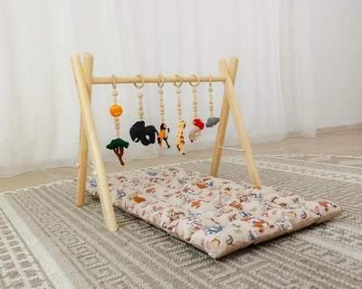 Мобиль детский, напольный XRMASTER Сафари с матрасиком Funny rabbits