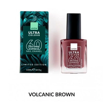 Быстросохнущий лак для ногтей Avon «УльтраЦвет за 60 секунд» Volcanic Brown,10 мл (49469294)