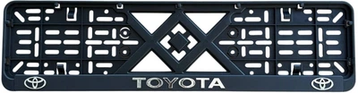 Рамка номерного знака пластик с объемными буквами Inauto Toyota 52х13.5х2 см 2 шт (24-017)