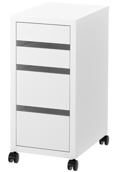Komoda na kółkach IKEA MICKE 35 x 75 cm Biała 902.130.78