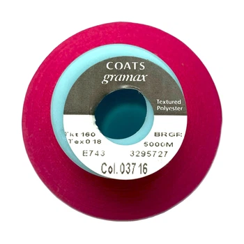Нить для оверлока Coats Gramax №160 / 5000м E743-03716 Малиновый