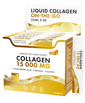 Морський колаген Swedish Nutra Marine Collagen 15 000 мг (25 мл x 30 шотів) (7350122363051)