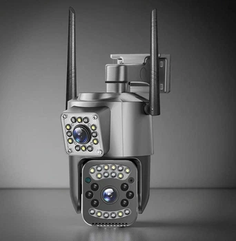 Вулична камера відеоспостереження SC03 V380pro під'єднання Wi-Fi LAN дві лінзи