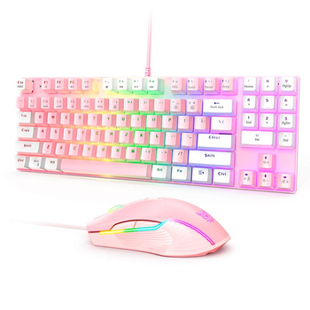 Набор Gaming Combo 2-in1 ONIKUMA G26, CW916, Keyboard ENG раскладка, Mouse, white-pink