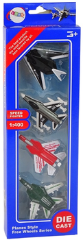 Zestaw samolotów LEAN Toys Odrzutowce 1:400 4 szt 13284 (5905323214866)