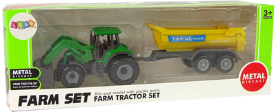 Traktor LEAN Toys Pojazd rolniczy z przyczepką D Zielony 14826 (5905515352918)