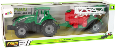 Zabawka LEAN Toys Ciągnik rolniczy z opryskiwaczem z napędem frykcyjnym Zielono-czerwony 14839 (5905515353045)