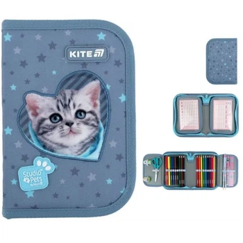Пенал Kite 1 відділення, 2 відвороти, з наповненням 622H-3 SP