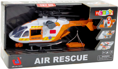 Іграшка LEAN Toys Рятувальний вертоліт з гаком і ношами зі світлом і звуком 1:14 21461 (5905991038573)