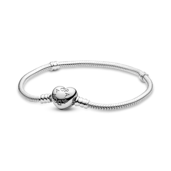Серебряный браслет Pandora с застежкой в форме сердца 590719