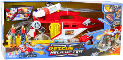 Zestaw zabawek LEAN Toys Helikopter ratunkowy wielofunkcyjny ze światłami i dźwiękami oraz z akcesoriami 24415 (5905991055433)