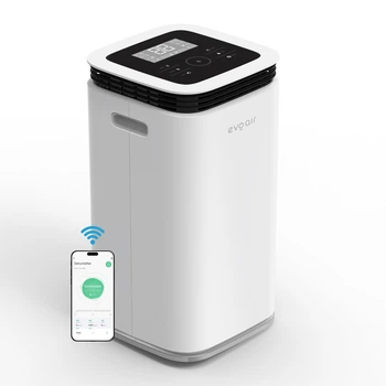 Осушувач повітря Evoair FlexyDry 12 Smart, продуктивність 12 л/24 год, датчик вологості, функція іонізації, сушіння білизни, резервуар 2,2 л, Smart управління