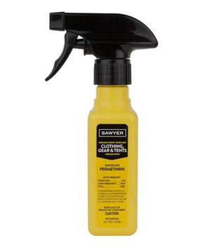 Спрей Sawyer Permethrin репеллент от насекомых для защиты одежды, снаряжения и палаток, триггерный с перметрином 133 мл