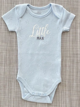 Боді для хлопчика Фламінго Little man ажур блакитний 495-1020 62 см